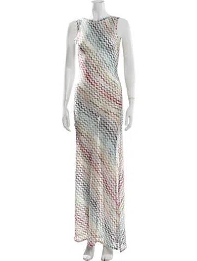 Pre-owned Missoni Striped Long Dress