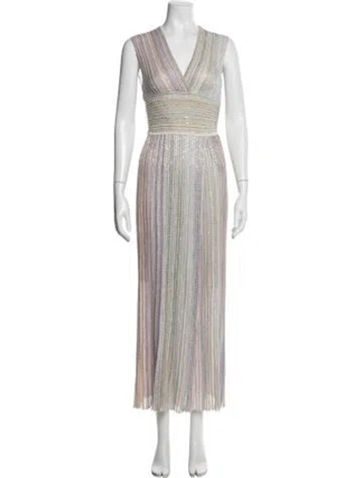 Pre-owned Missoni Striped Long Dress