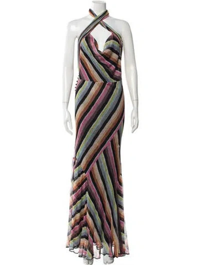 Pre-owned Missoni Striped Long Dress In Multi