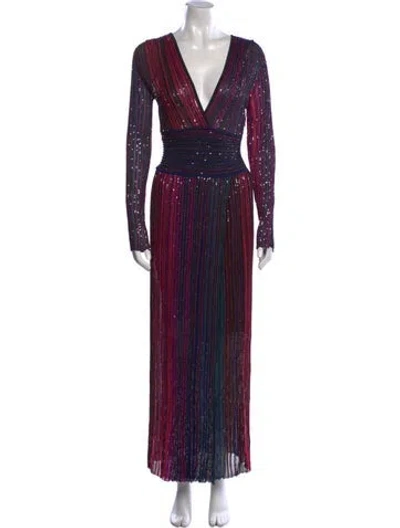 Pre-owned Missoni Striped Long Dress In Multi