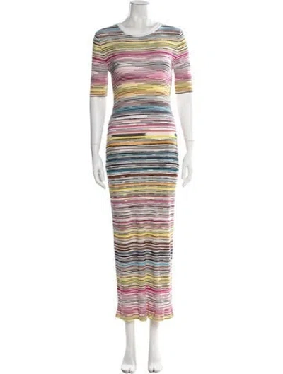 Pre-owned Missoni Striped Long Dress In Multi
