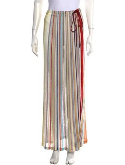 Pre-owned Missoni Striped Long Skirt In Blue