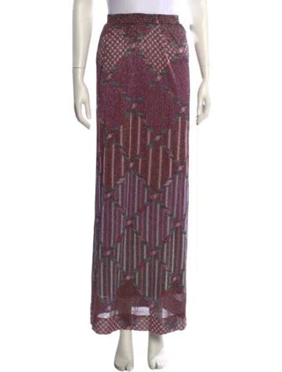 Pre-owned Missoni Striped Long Skirt In Multi