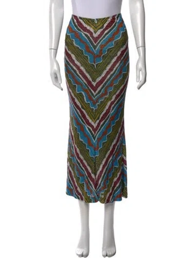 Pre-owned Missoni Striped Long Skirt In Multicolor