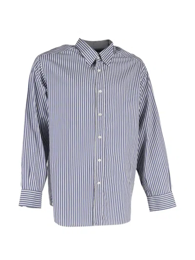 Pre-owned Missoni Striped Long-sleeve Shirt In Blue