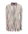 Missoni Striped Long-sleeve Shirt In Nude