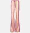 Missoni Multi Color Multicolor High-waisted Flared Trousers In Multicoloured