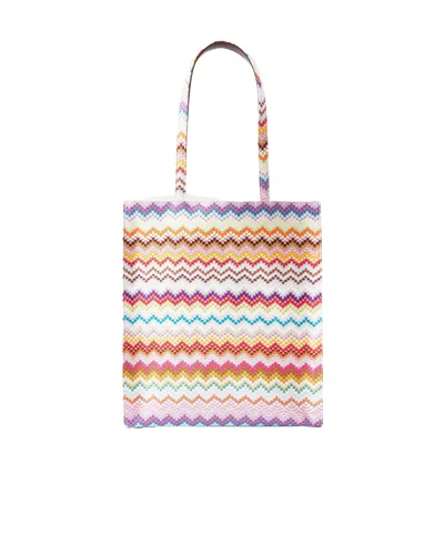 Missoni Striped Lurex Tote In Multi