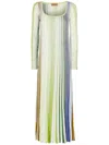 Missoni Striped Maxi Dress In 绿色