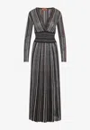 Missoni Sequined Striped Gown In Brown