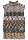 Missoni Striped Metallic-knit Top In Multi