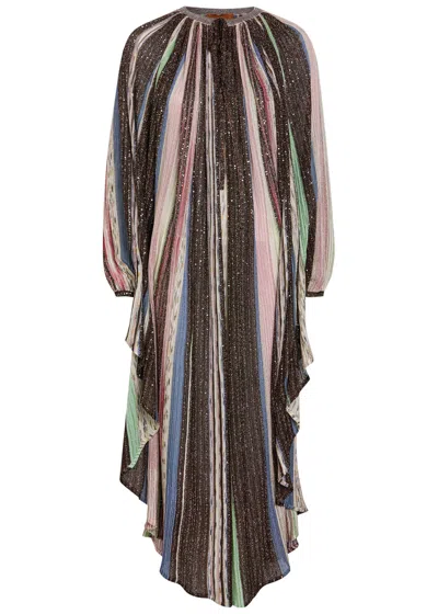 Missoni Striped Metallic-knit Maxi Dress In Multi