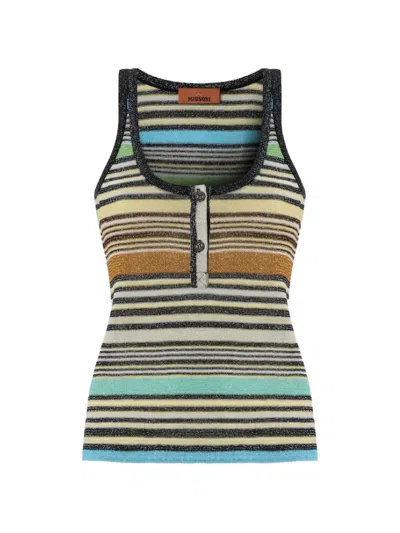 Missoni Striped Metallic-thread Top In Multi