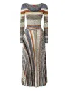 Missoni Striped Midi Dress In Neutral