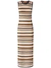 Missoni Striped Midi Dress In Neutrals