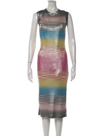 Pre-owned Missoni Striped Midi Length Dress