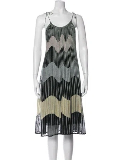 Pre-owned Missoni Striped Midi Length Dress