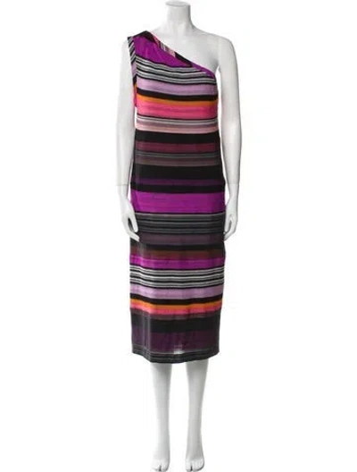 Pre-owned Missoni Striped Midi Length Dress In Multi