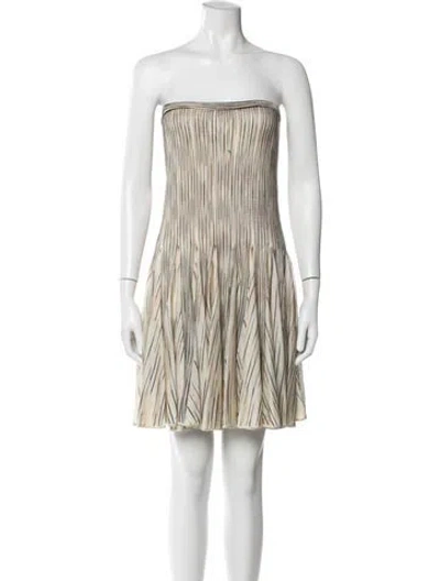 Pre-owned Missoni Striped Midi Length Dress In Neutral
