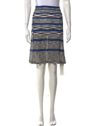 Pre-owned Missoni Striped Midi Length Skirt In Black