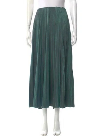Pre-owned Missoni Striped Midi Length Skirt In Blue/metallic