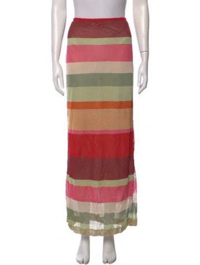 Pre-owned Missoni Striped Midi Length Skirt In Neutral