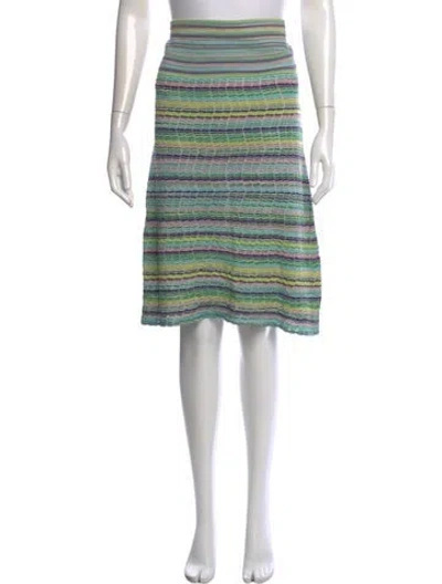 Pre-owned Missoni Striped Midi Length Skirt In Neutrals
