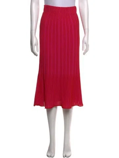 Pre-owned Missoni Striped Midi Length Skirt In Pink