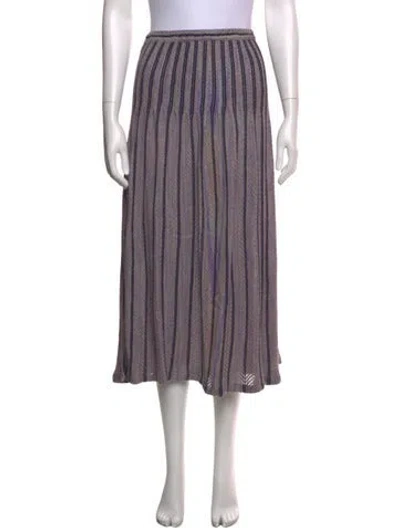 Pre-owned Missoni Striped Midi Length Skirt In Purple