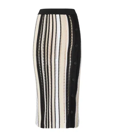 MISSONI STRIPED MIDI SKIRT