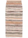 Missoni Women Striped Midi Skirt In Orange