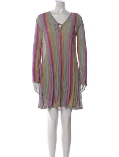 Pre-owned Missoni Striped Mini Dress