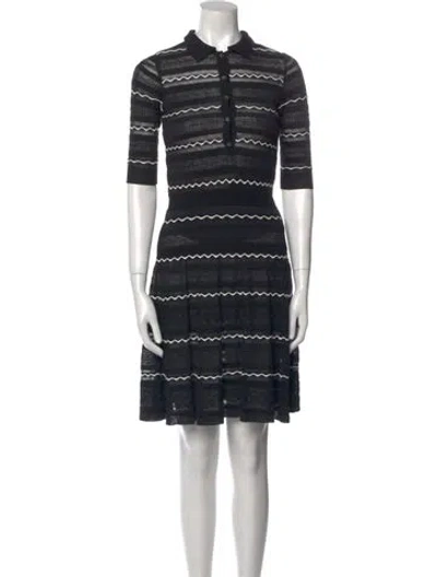 Pre-owned Missoni Striped Mini Dress In Black