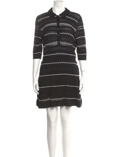Pre-owned Missoni Striped Mini Dress In Black