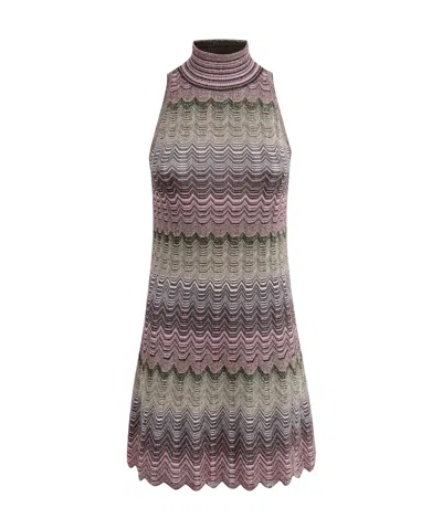 MISSONI MISSONI GREEK MOTIF SLEEVELESS MINI DRESS
