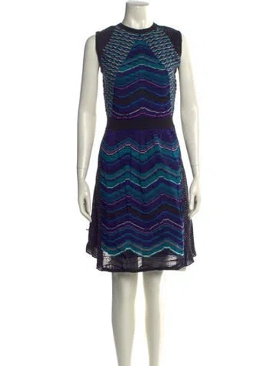 Pre-owned Missoni Striped Mini Dress In Multi