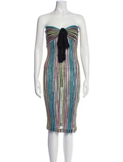 Pre-owned Missoni Striped Mini Dress In Multi