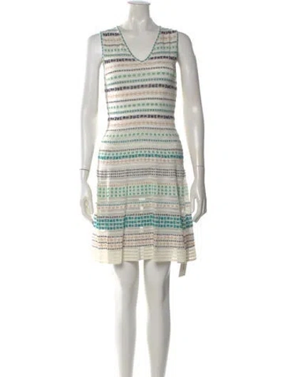 Pre-owned Missoni Striped Mini Dress In Multi