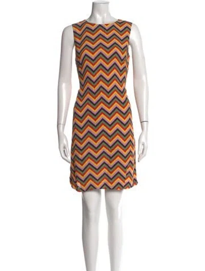 Pre-owned Missoni Striped Mini Dress In Multi