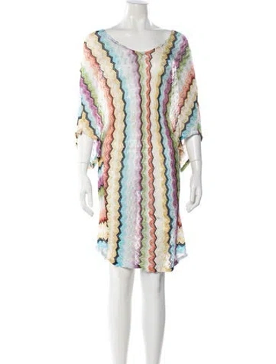 Pre-owned Missoni Striped Mini Dress In Multi