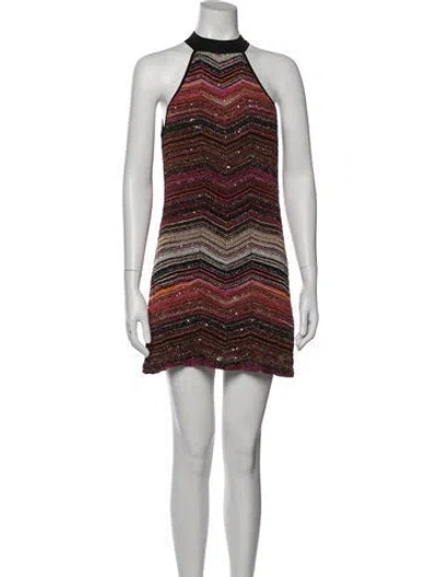 Pre-owned Missoni Striped Mini Dress In Multi