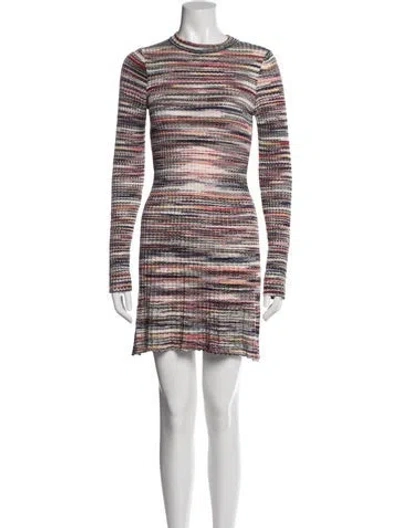 Pre-owned Missoni Striped Mini Dress In Multicolor