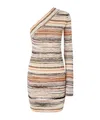 Missoni Striped Mini Dress In Nude
