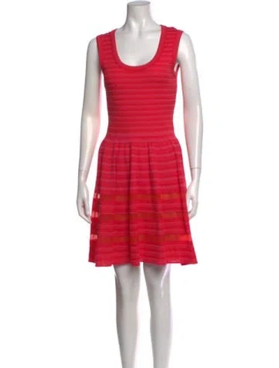 Pre-owned Missoni Striped Mini Dress In Pink