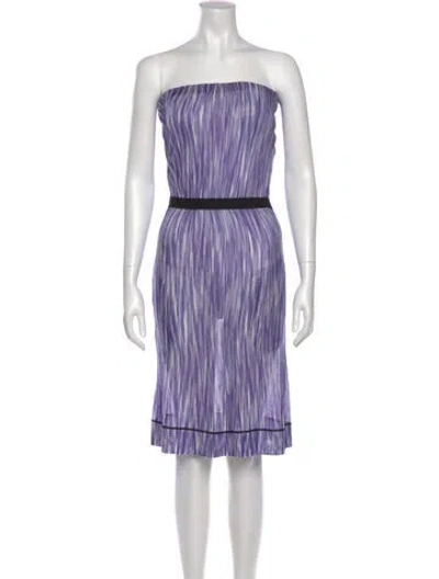 Pre-owned Missoni Striped Mini Dress In Purple