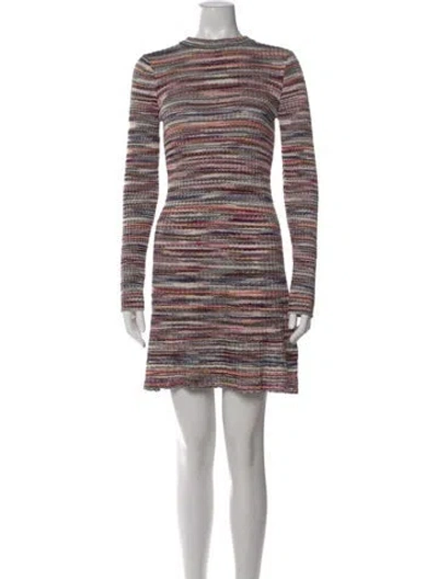Pre-owned Missoni Striped Mini Dress W/ Tags In Brown