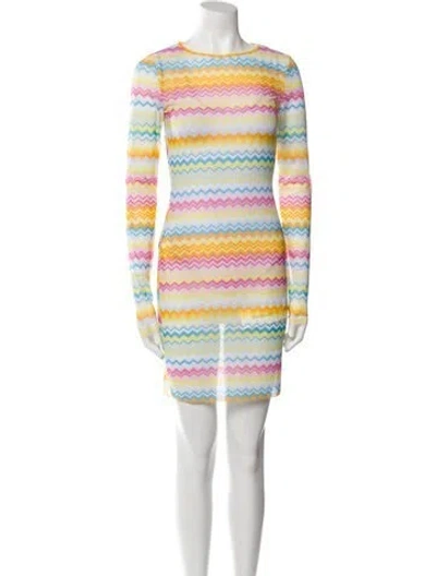 Pre-owned Missoni Striped Mini Dress W/ Tags In Multi