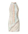 Missoni Women's Multicolor Viscose Blend Mini Dress | Size It 40 | Ds25sg1tbr002h Color Sm9kr In White