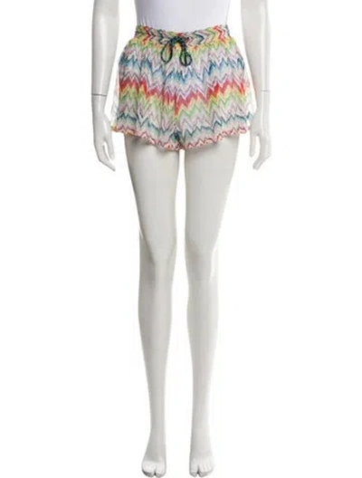 Pre-owned Missoni Striped Mini Shorts In Blue