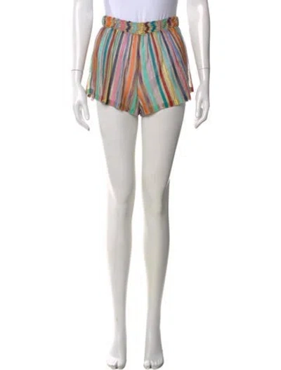 Pre-owned Missoni Striped Mini Shorts In Blue